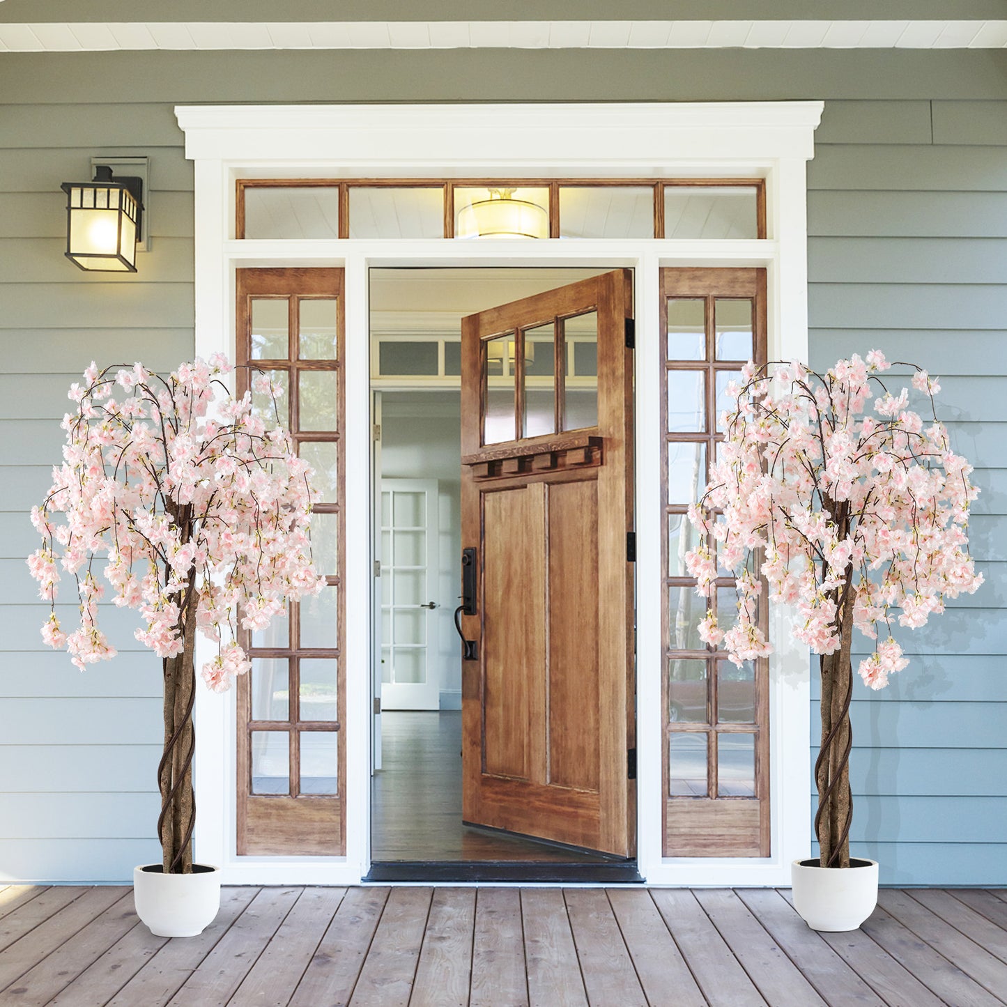 163CM Tall Artificial Cherry Blossom Tree with Flowers Set of 2-Pink