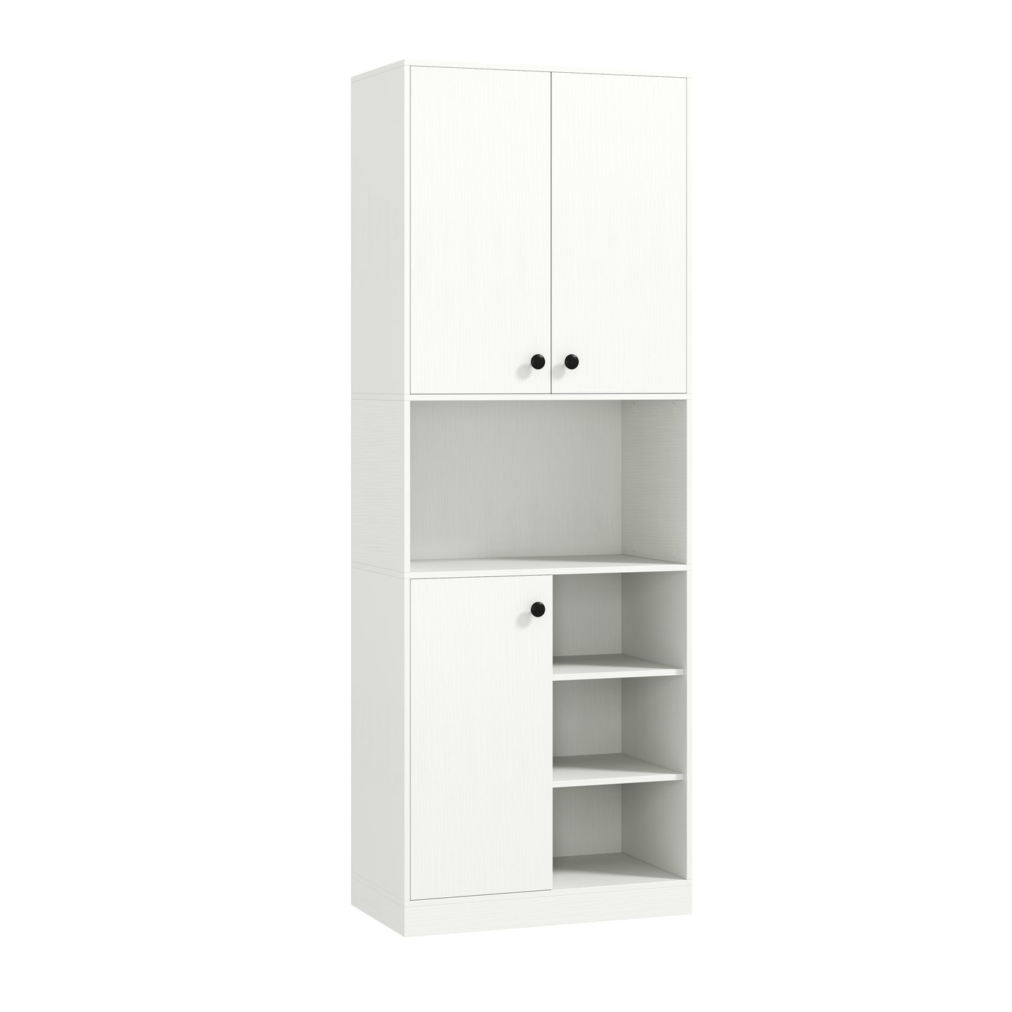 166cm Kitchen Pantry Storage Cabinet Modern Hutch Cabinet-White