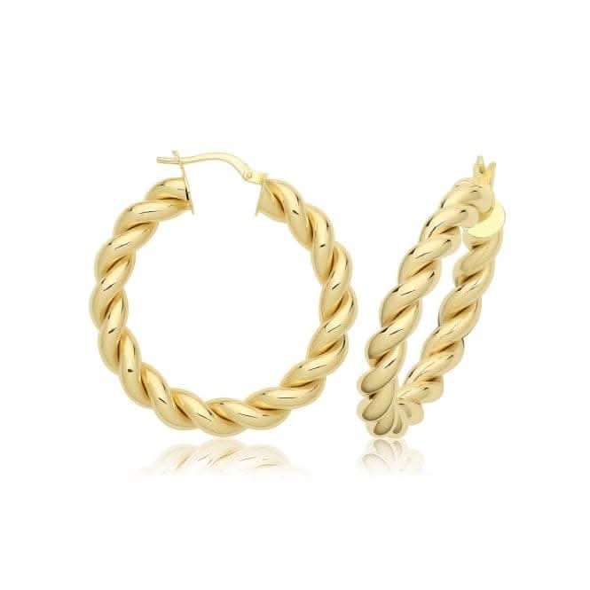 9ct Yellow Gold Plated Hoop Earrings ER1217