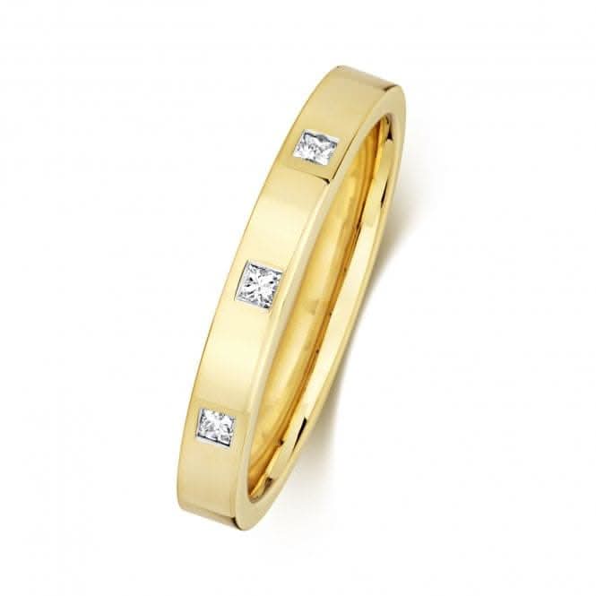 Wedding Band 9ct Diamond Wedding Pc/3D 2.7mm Ring RD713