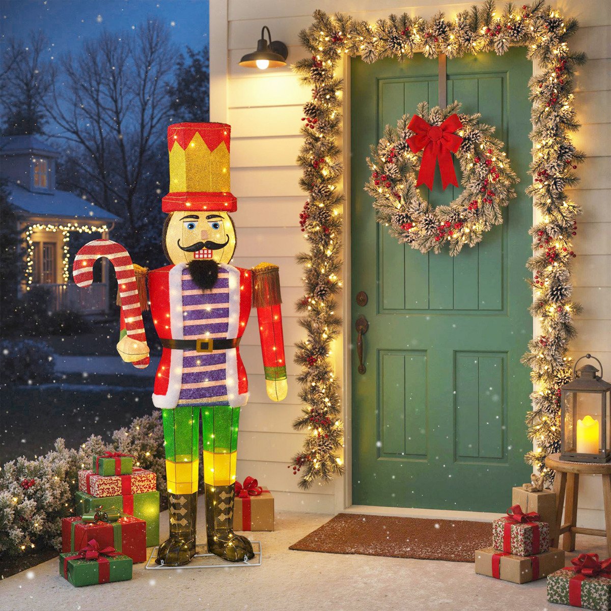 170 CM Lighted Nutcracker Soldier Outdoor Christmas Decoration