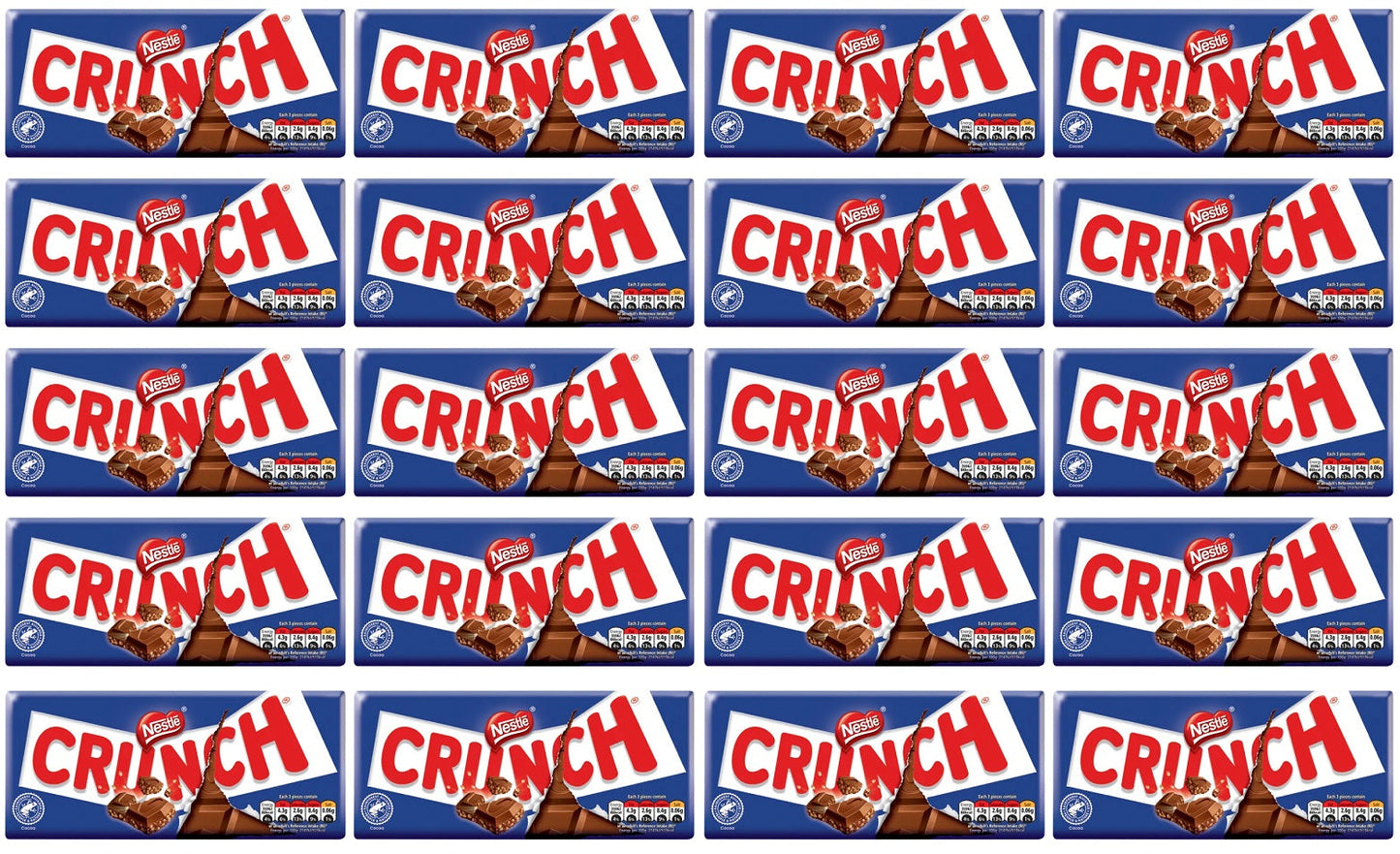 20 x Nestle Crunch Bar - 100GM
