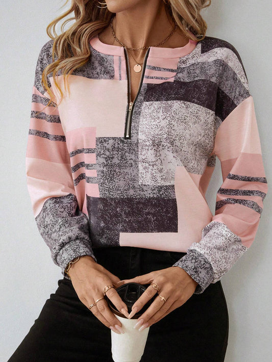 MIRA | STYLISH EVERYDAY ZIP-NECK TOP