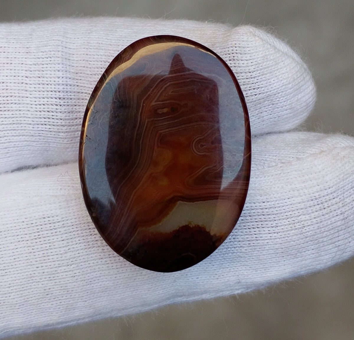 30ct Agate Cabochon - Sulaimani Aqeeq  - 19 x 26mm