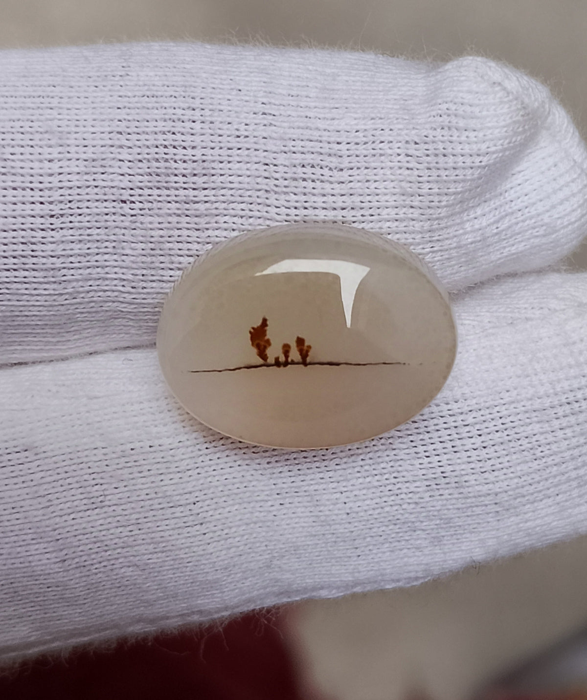 9.8ct Natural Dendritic Agate - Shajri Aqeeq -12x16x6mm