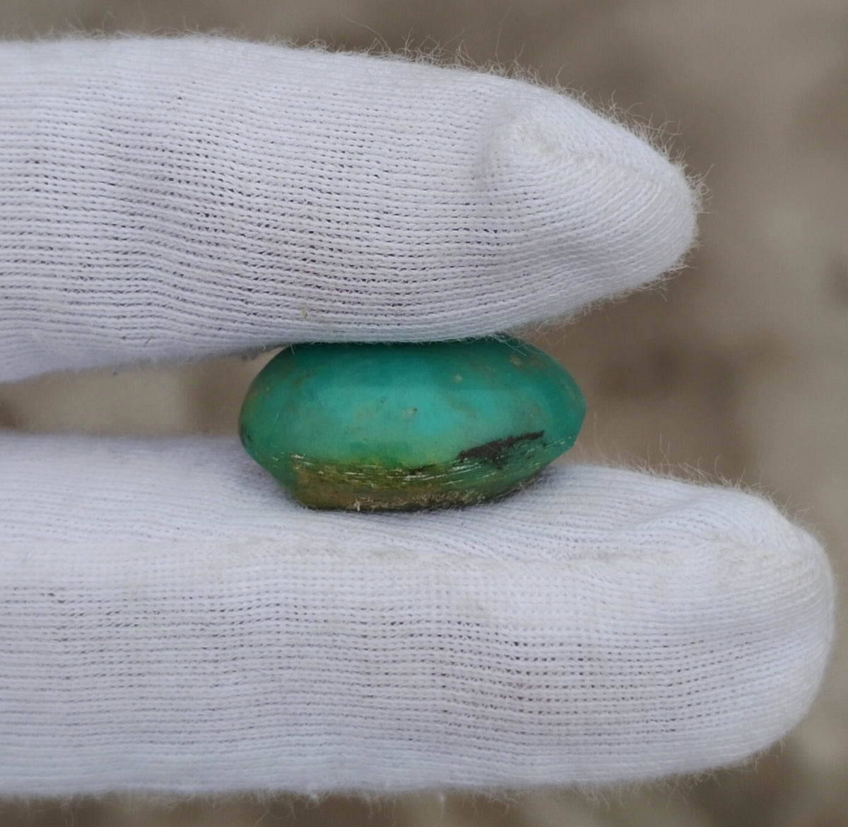 14.3ct Green Matrix Turquoise, Natural Feroza Stone Dimension 15x19mm