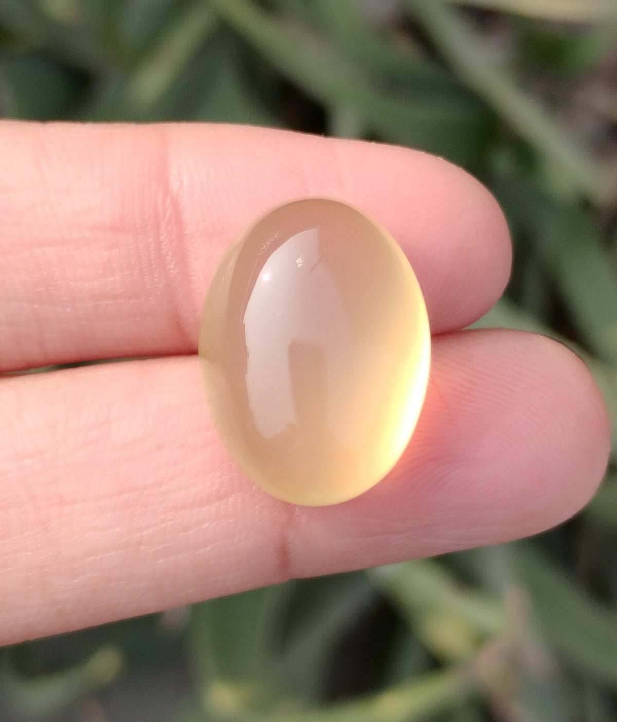 22.2ct Natural Carnelian Gemstone- Yellow Aqeeq- 15x20mm