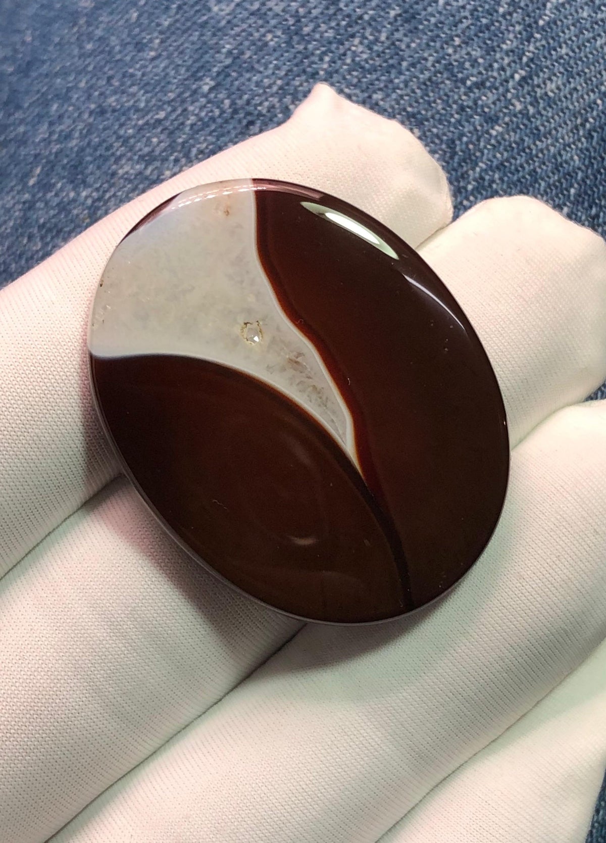 59ct Agate Cabochon - Sulaimani Aqeeq  - 39 x 30mm