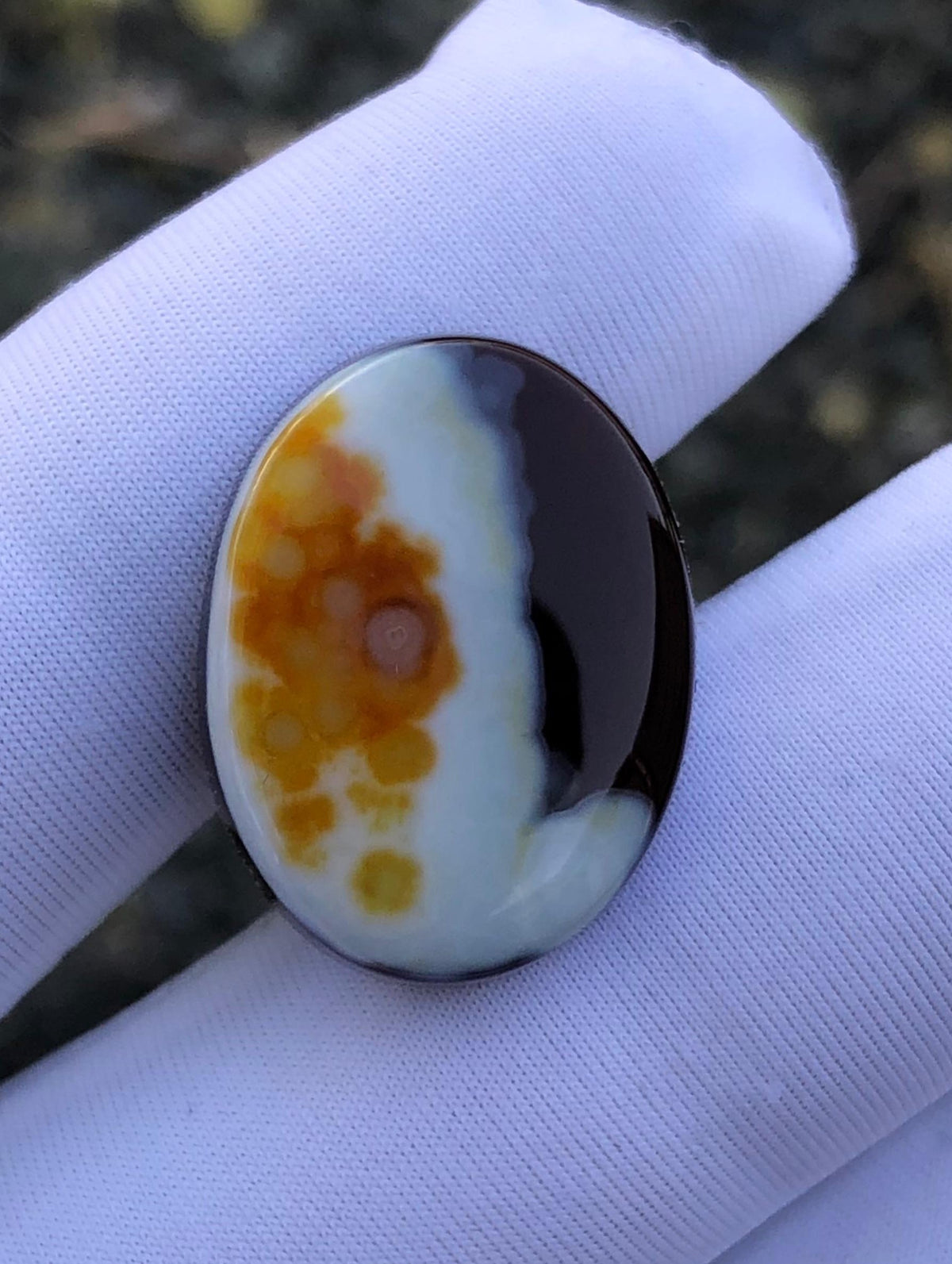 19ct Agate Cabochon - Sulaimani Aqeeq  - 22 x 16mm