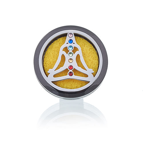 Pewter Yoga Chakra  - Car Diffuser Kit