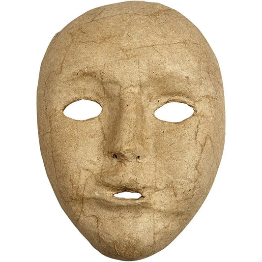 17.5cm Full Face Mask Parade Paper Mache Festival Carnival Halloween