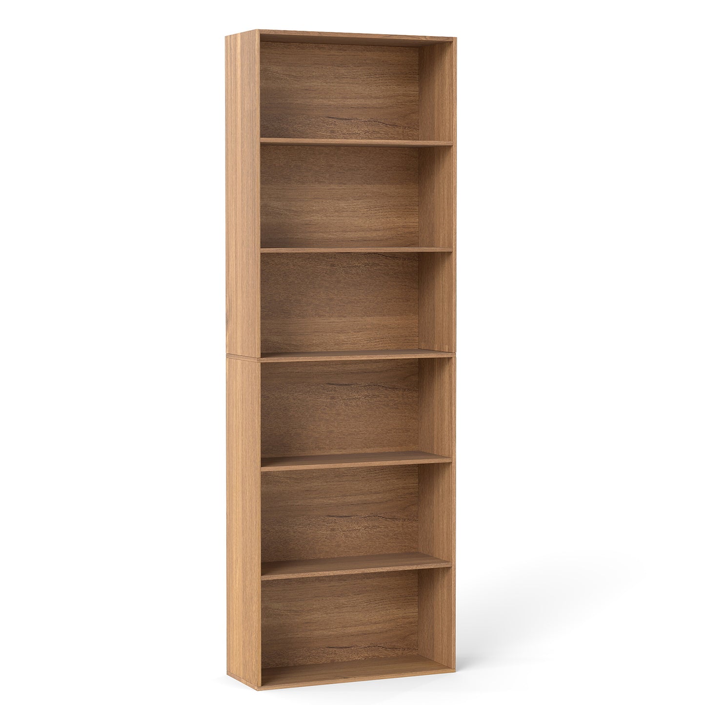 178cm 6-Tier Bookcase Display Rack with Foot Pads-Black