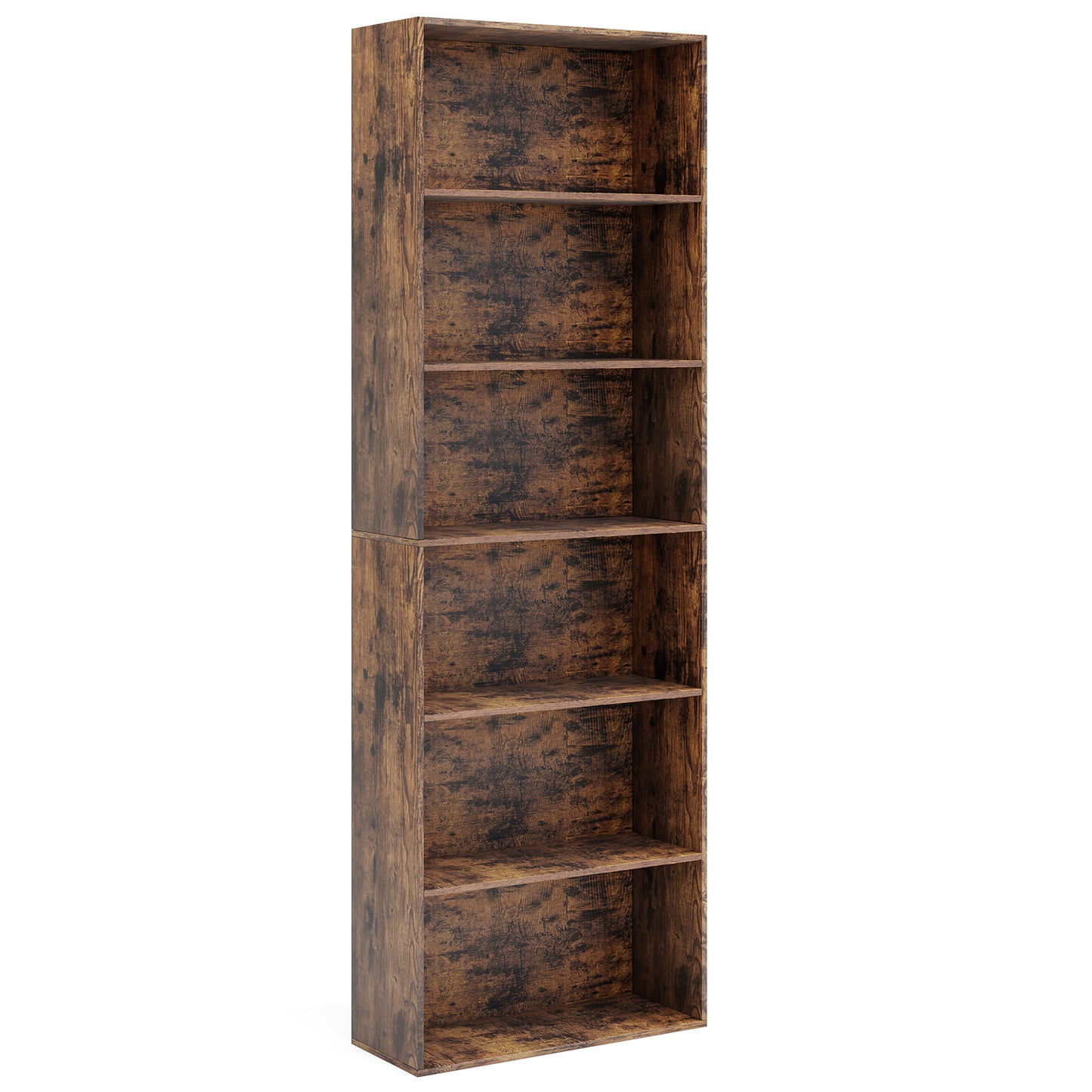 178cm 6-Tier Bookcase Display Rack with Foot Pads-Black