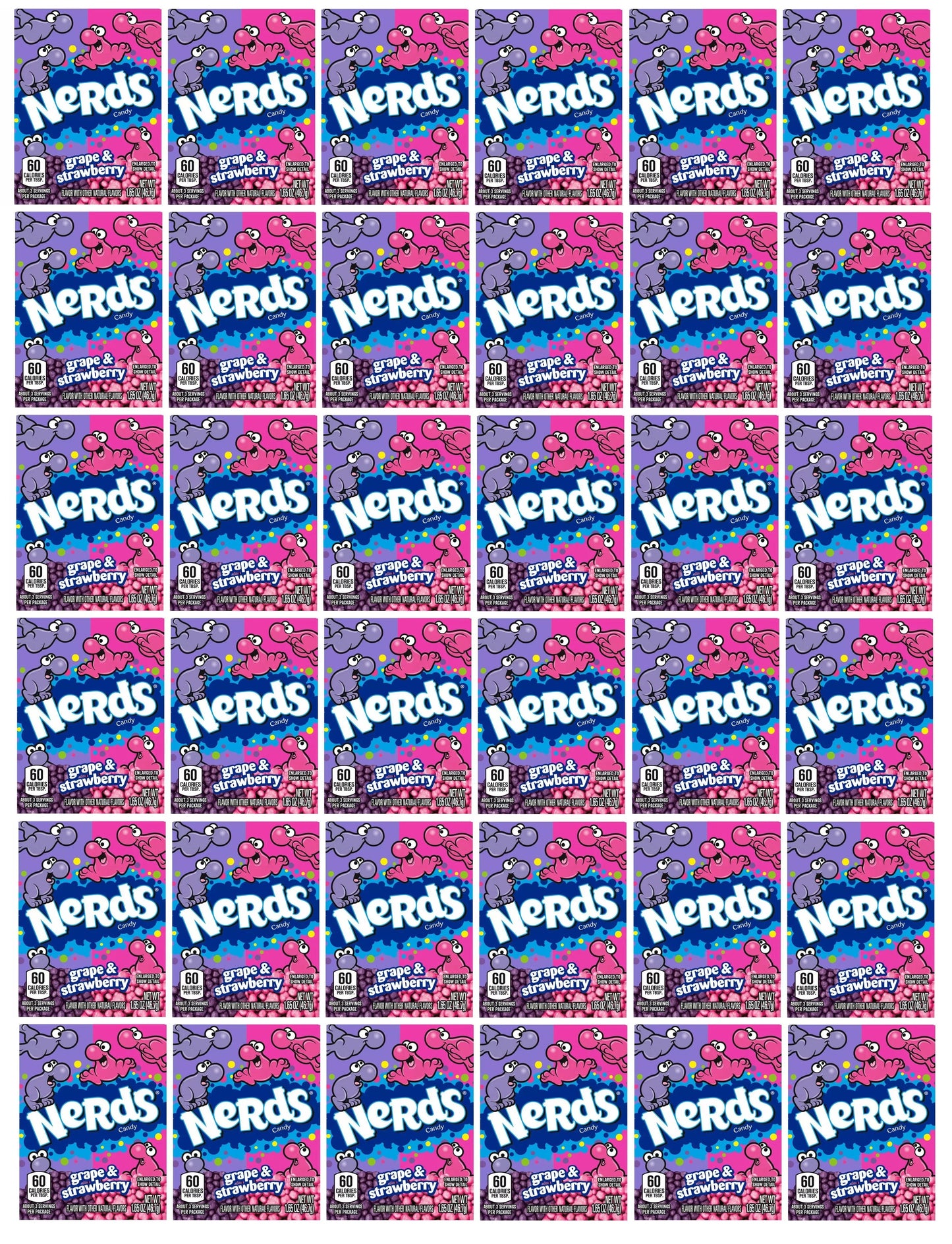 36 x Nerd Grape And Strawberry Impulse Pack - 46.7G