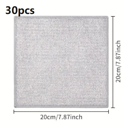 Double-sided Kitchen Oilproof Double-layer Cleaning Scouring Pad