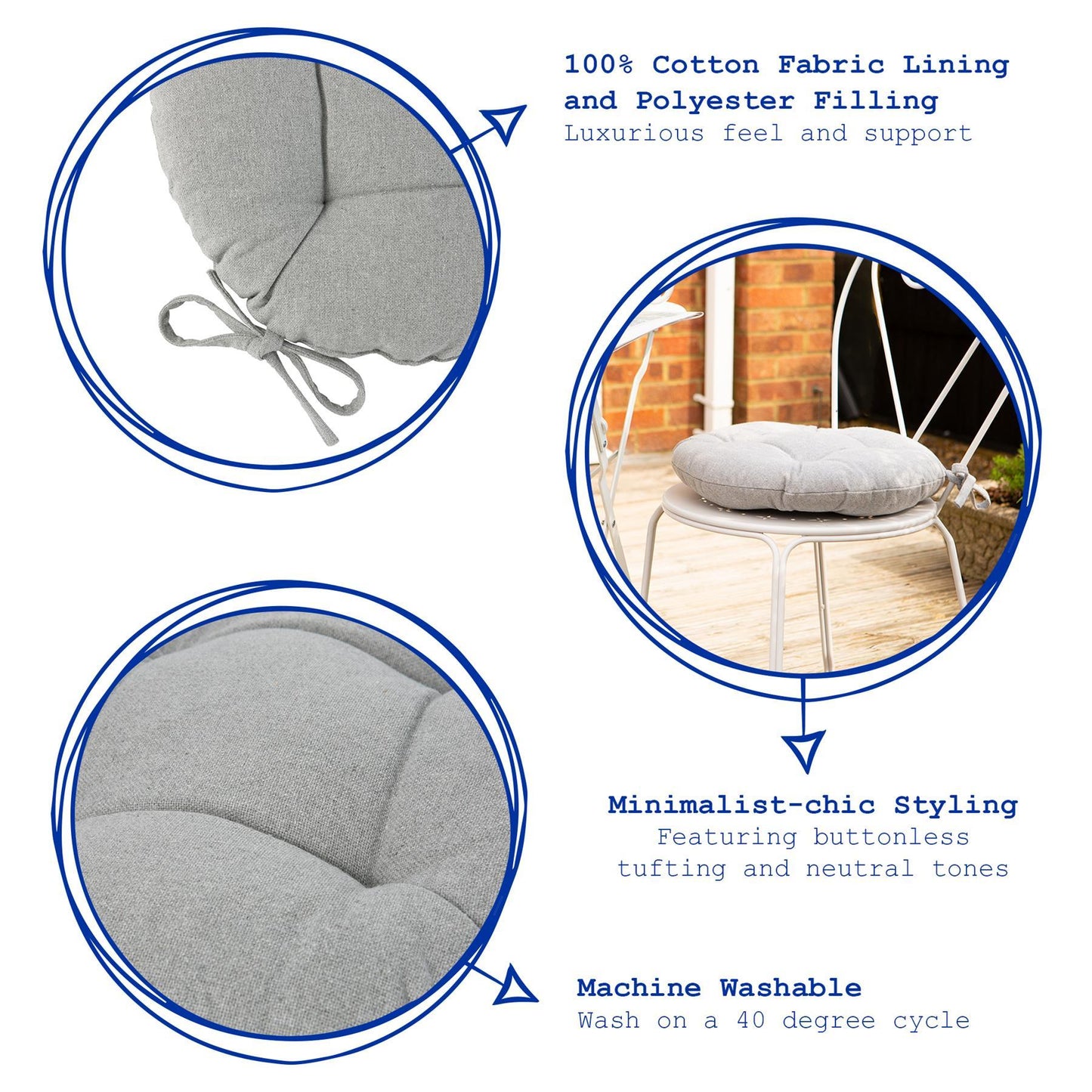 40cm Round Seat Cushion