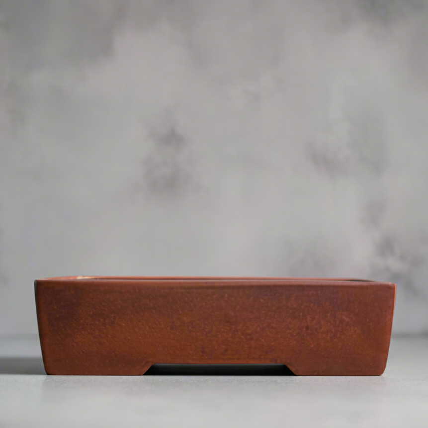 17cm Premium Unglazed Bonsai Pot | Rectangle | 17cm x 9cm x 5cm | Brown
