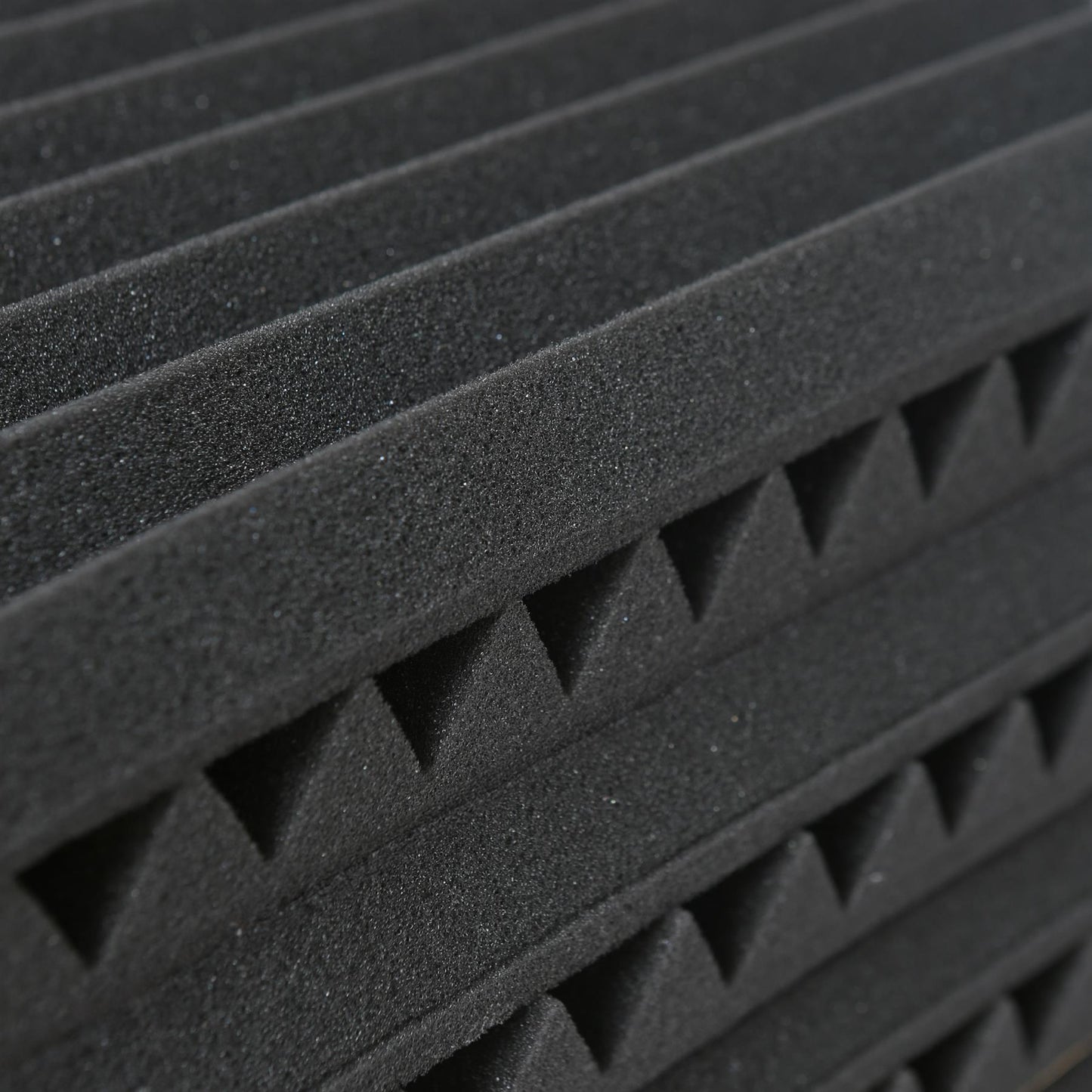Square Foam Acoustic Panels - 2.5 x 30 x 30cm - Black - Pack of 12