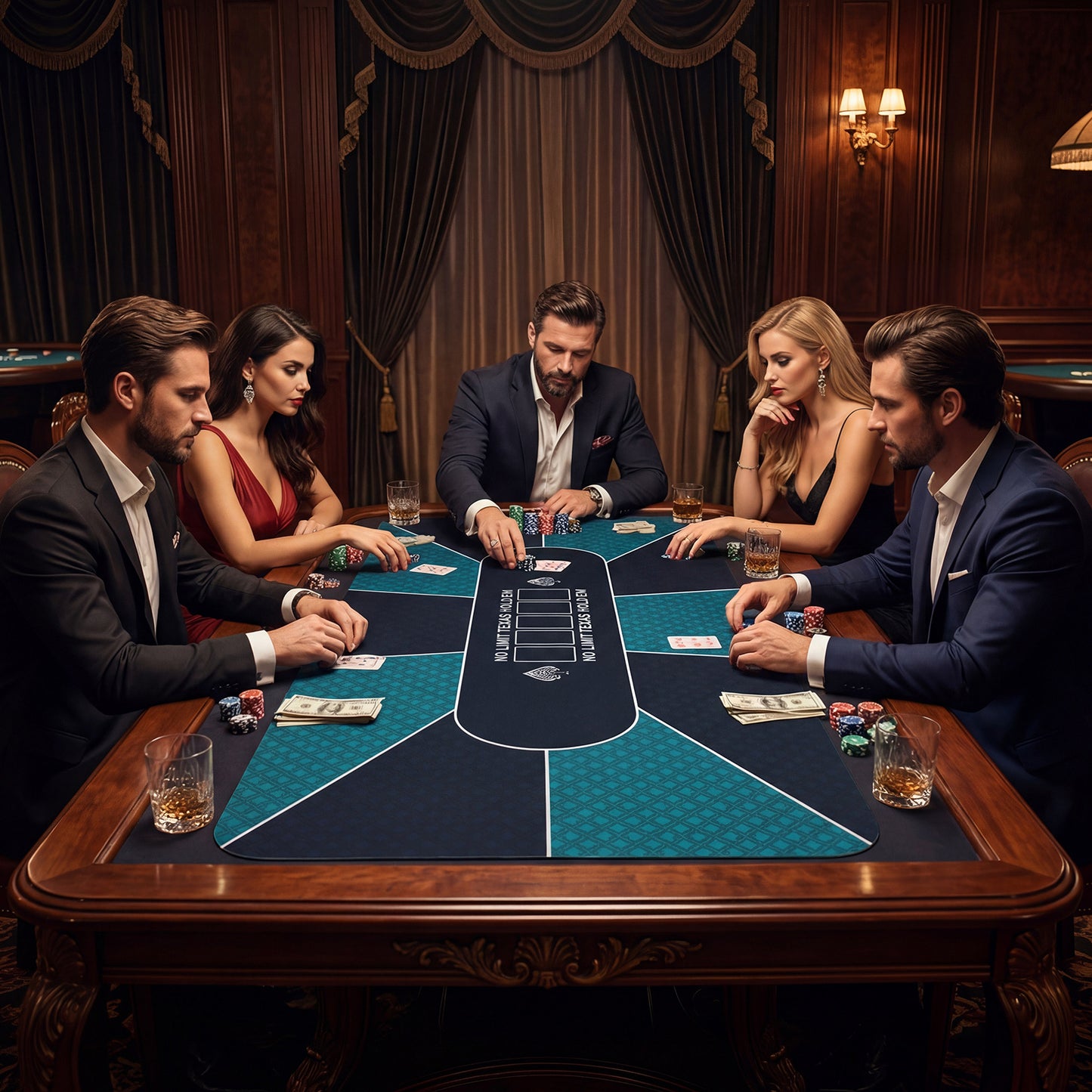 180 x 90 CM Poker Table Top with Water-repellent Surface-Green