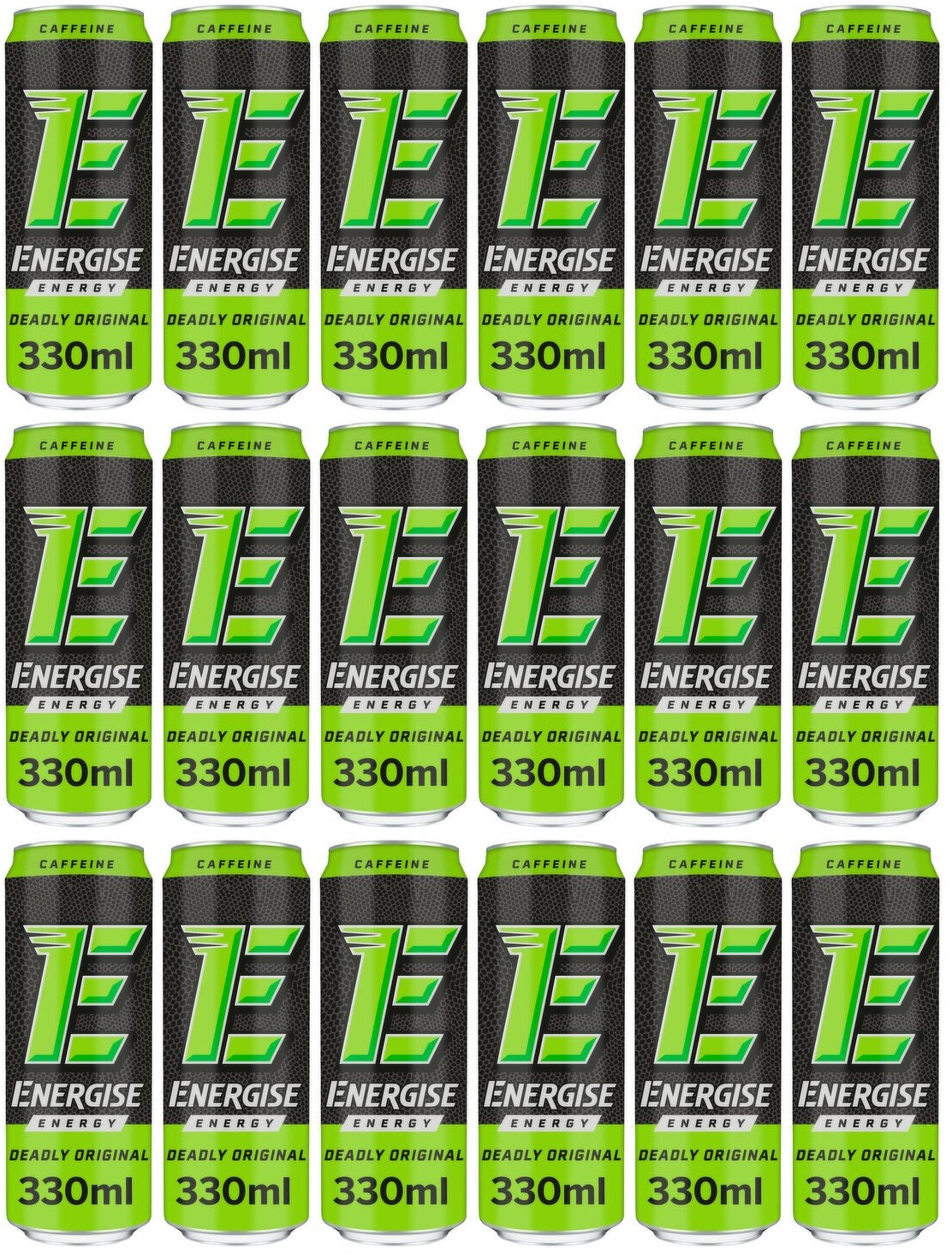 18 x Energise Energy Deadly Original Can 330Ml