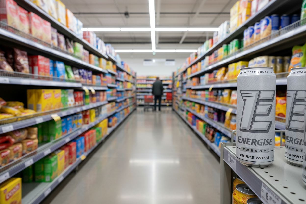 18 x Energise Energy Fierce White Can 330Ml