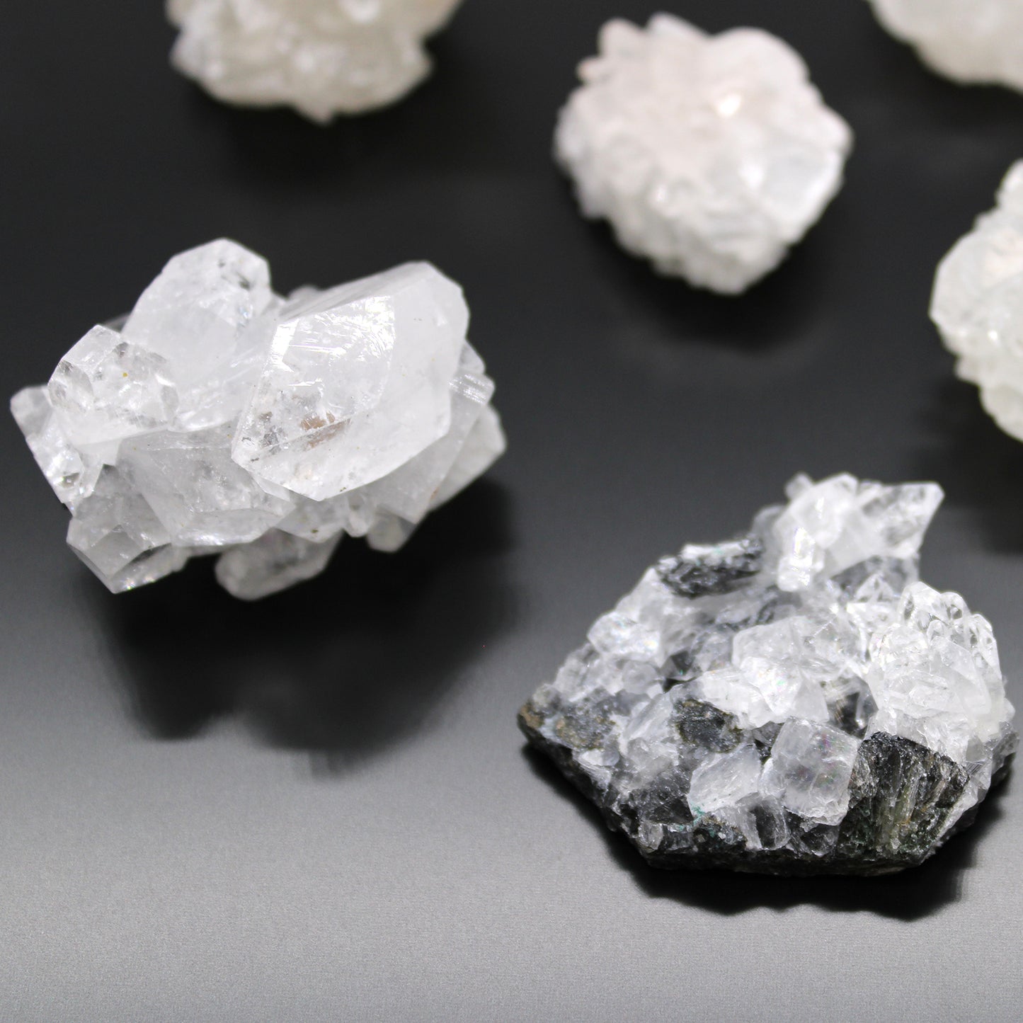 White Appophyllite Clusters 20-30mm