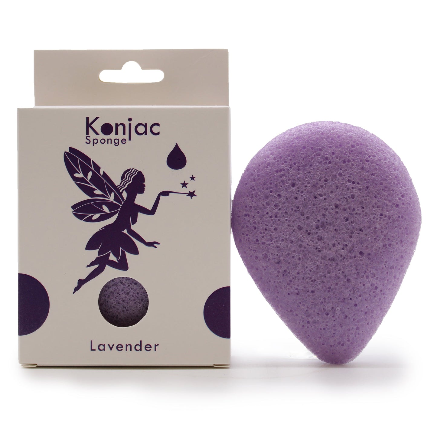 Lavender - Calming - Teardrop Konjac Sponge