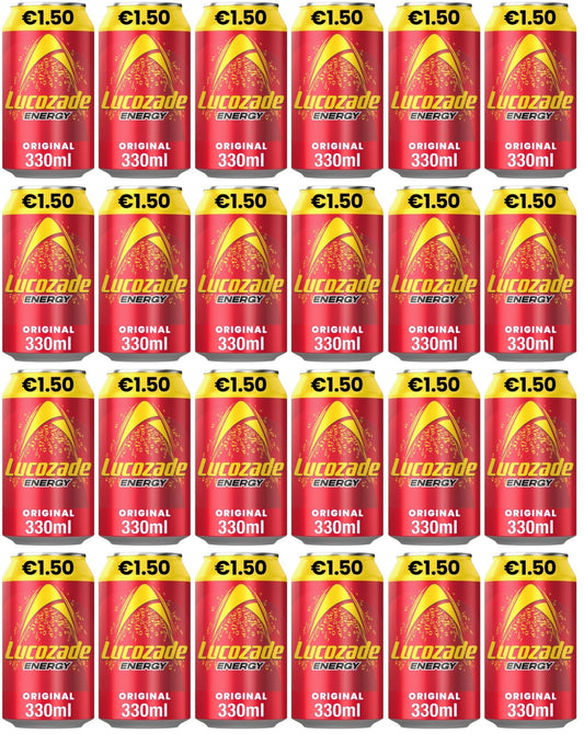 24 x Lucozade Energy Drink Original 330Ml
