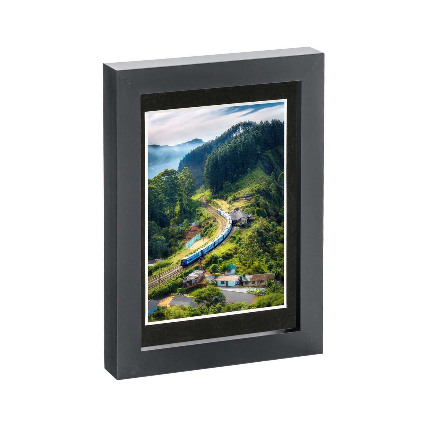 Black 5" x 7" Photo Frame with 4" x 6" Mount