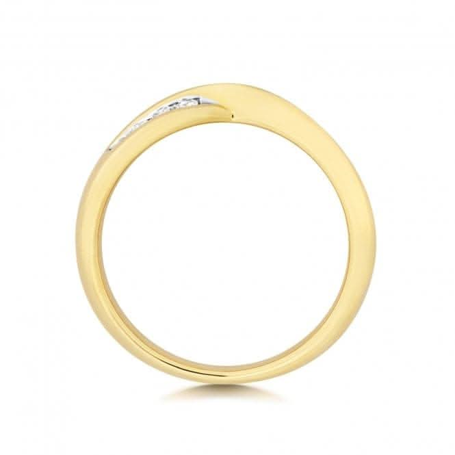 Wedding Band 18ct Gold Crossover Band Ring WQ243/I