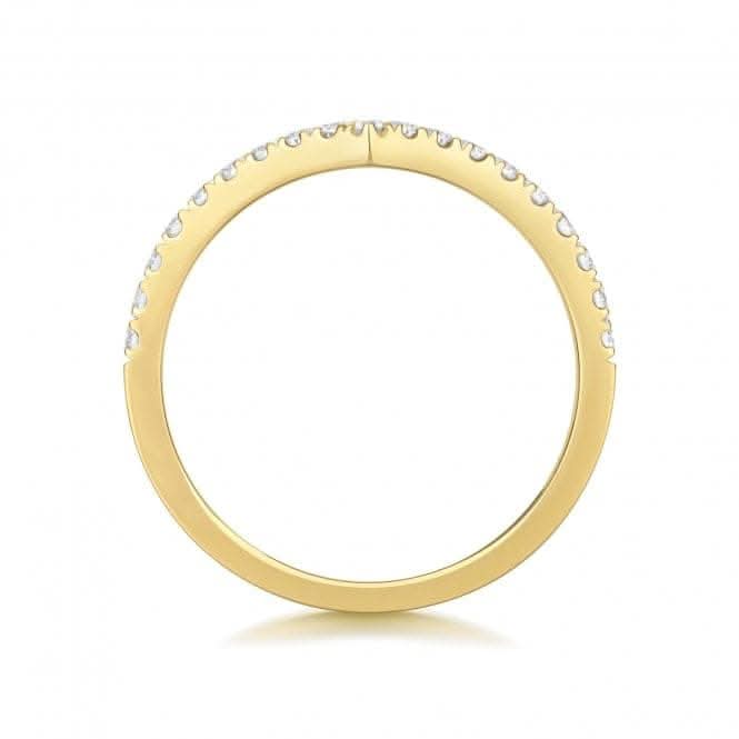 Wedding Band 18ct Gold Diamond Wishbone Ring WQ279