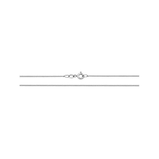 18ct White Gold Close Curb Chain