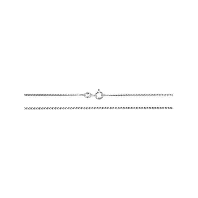 18ct White Gold Close Curb Chain CQ161W