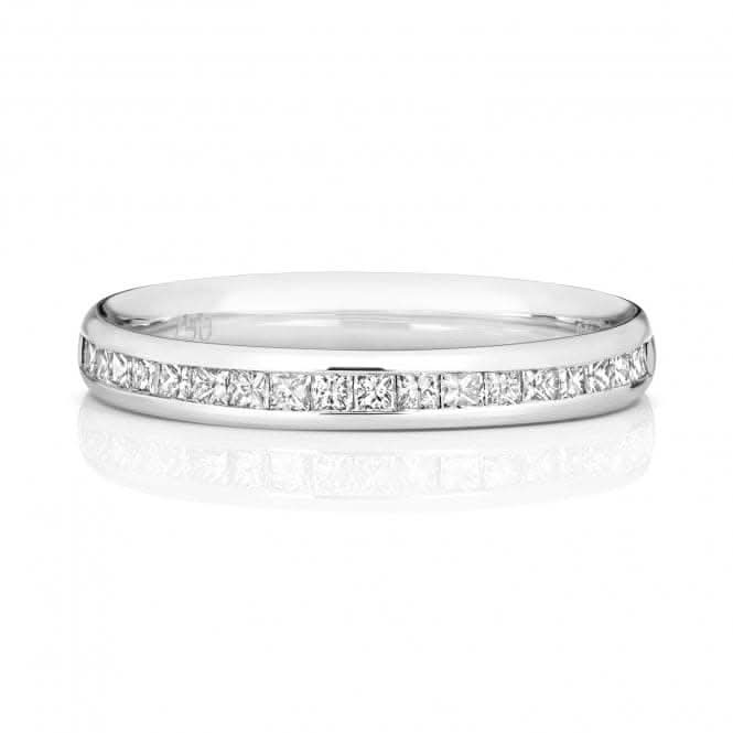 Wedding Band 18ct White Gold Diamond Pcut Eternity Ring WQ235W/I