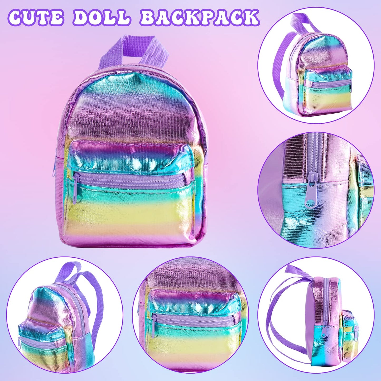 18INDC 18-Inch Doll School Accessories Playset – Clothes, Bag, Phone & Notebook (No Dolls)