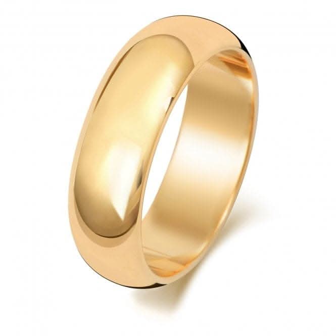 Wedding Band 18K D Shape 6mm Wedding  Ring WQ106UL