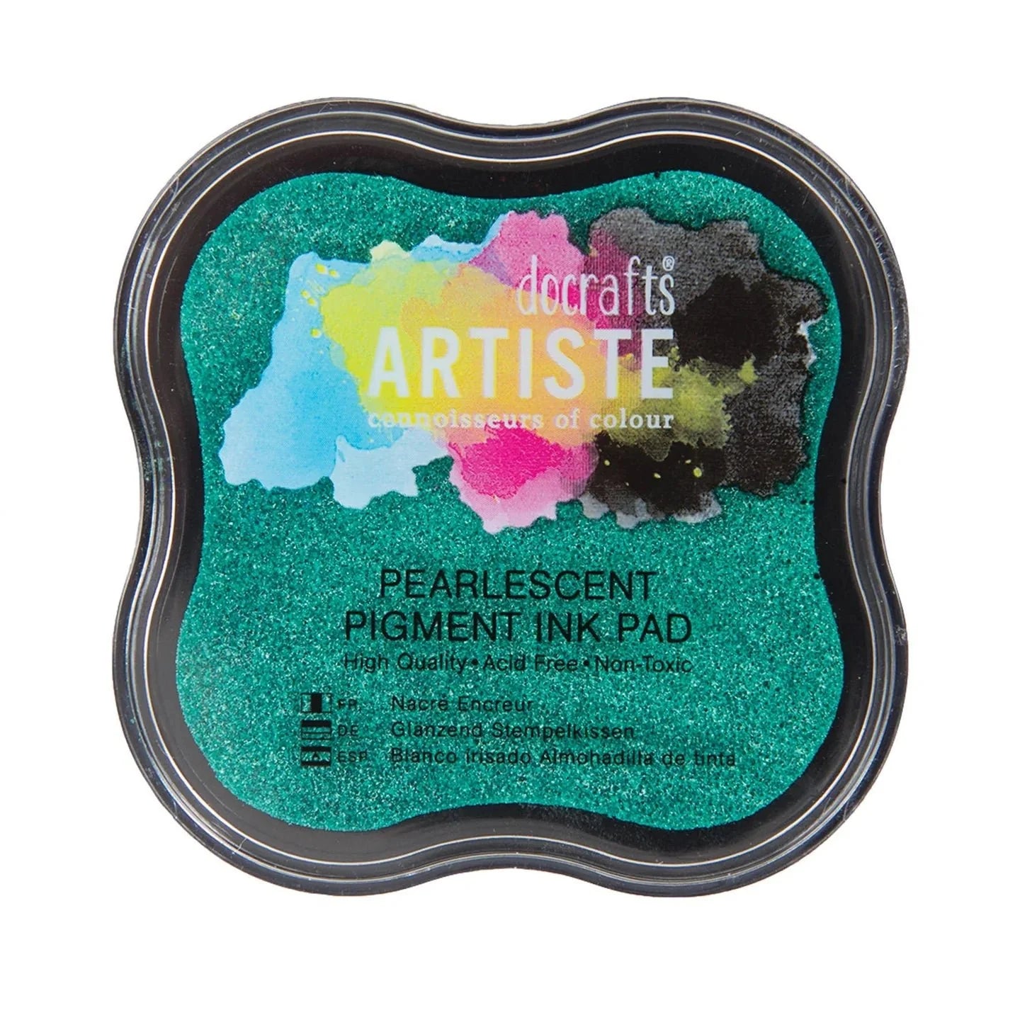 18pc DoCrafts Artiste Pearlescent Matt Ink Pads - Stamping Embossing Powders Crafting Non-Toxic Acid-Free