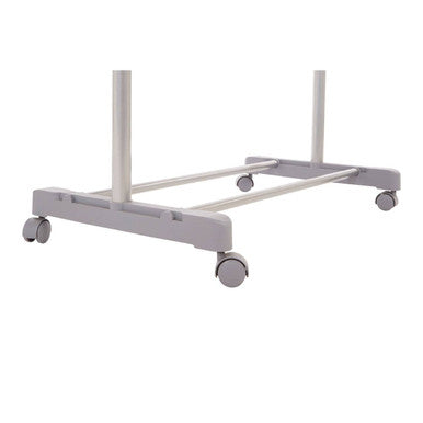 Grey and Chrome Finish Clothes Hanging Rail with Wheels | Ralesi