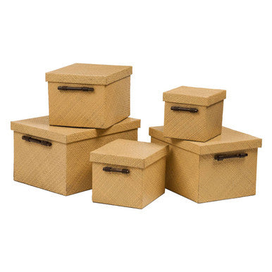 Pandanus Natural Bamboo Storage Boxes