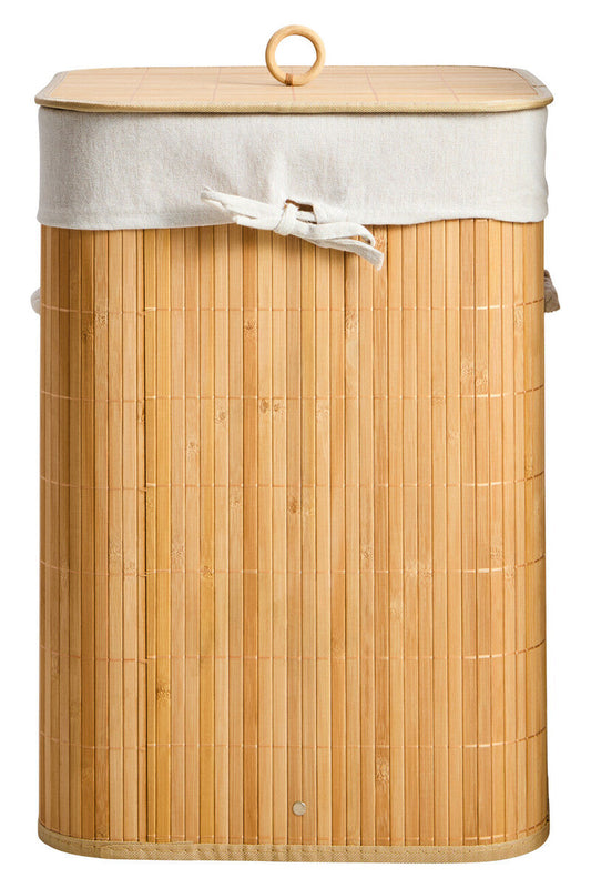Natural Bamboo Square Laundry Hamper | Kankyo