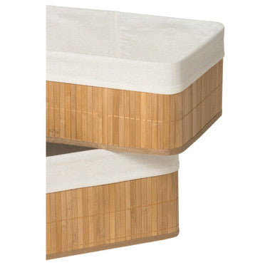Set of Two Natural Bamboo Storage Boxes | Kankyo