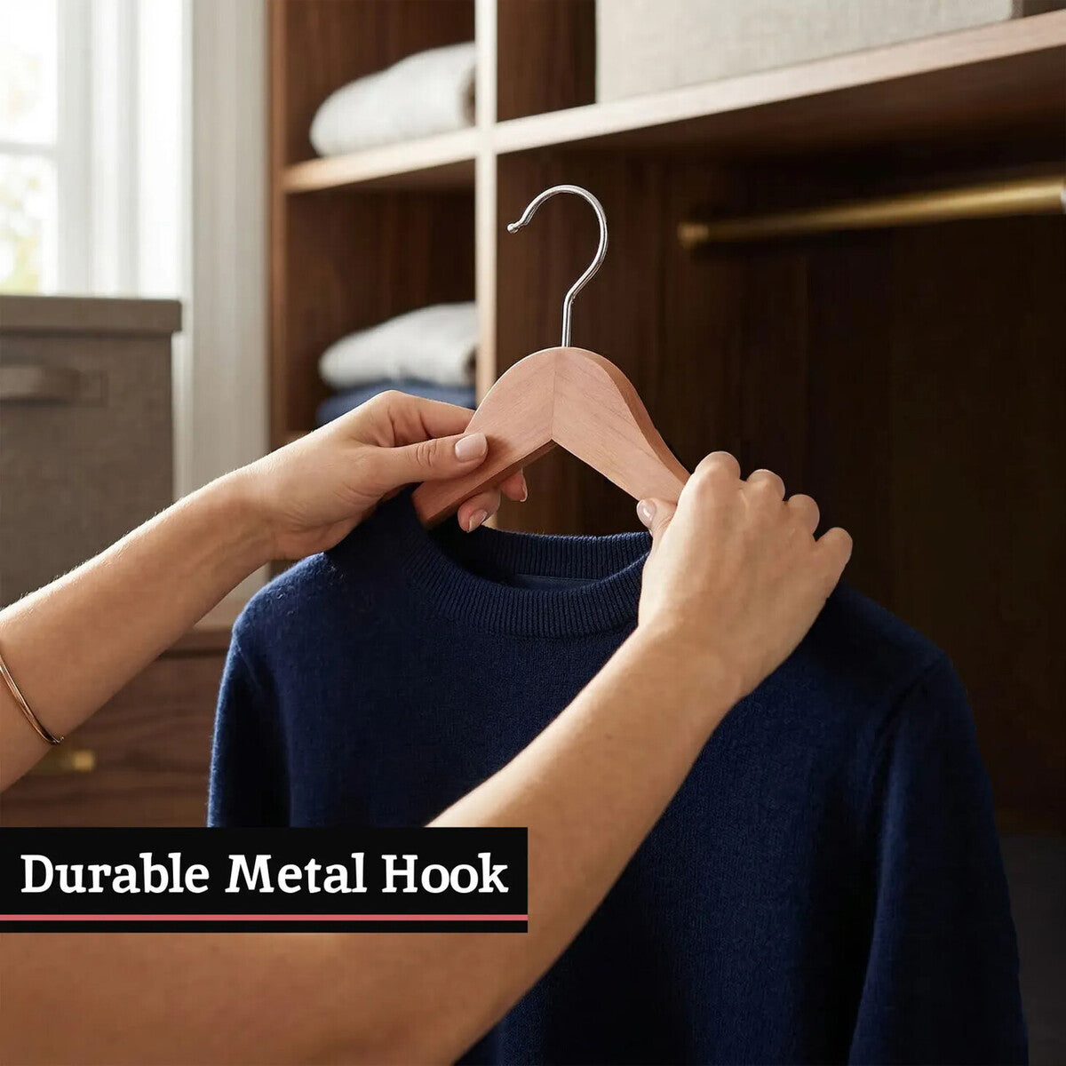 Cedar Wood Clothes Hanger with Notches | The Dandy Sparrow