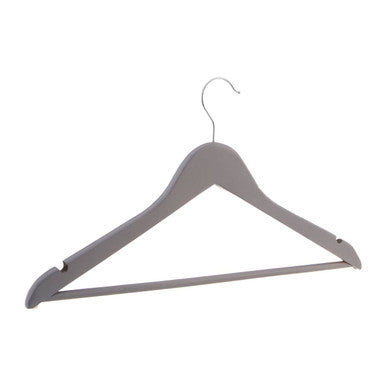Set Of Ten Matte Grey Clothes Hangers