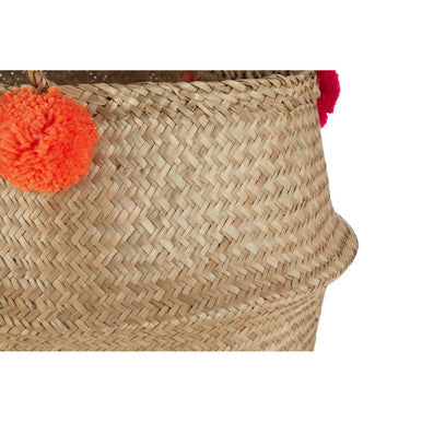 Medium Seagrass Pom Basket