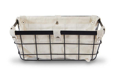 Harga Small Black Wire Storage Basket with Lining