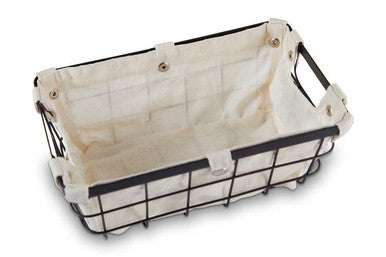 Harga Small Black Wire Storage Basket with Lining
