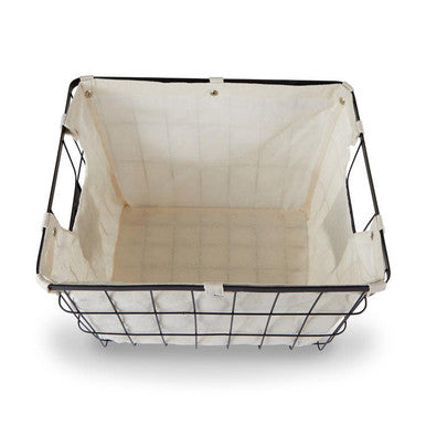Harga Large Matte Black Wire Storage Basket
