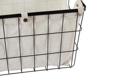 Harga Large Matte Black Wire Storage Basket
