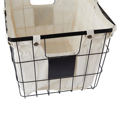 Harga Large Matte Black Wire Storage Basket