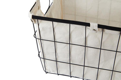 Harga Large Matte Black Wire Storage Basket